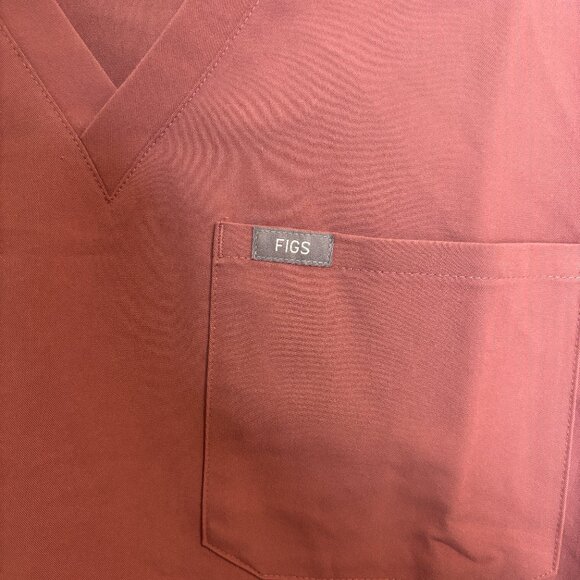 FIGS Women's Catarina One-Pocket Scrub Top Mauve Pink - Medium - Picture 2 of 5